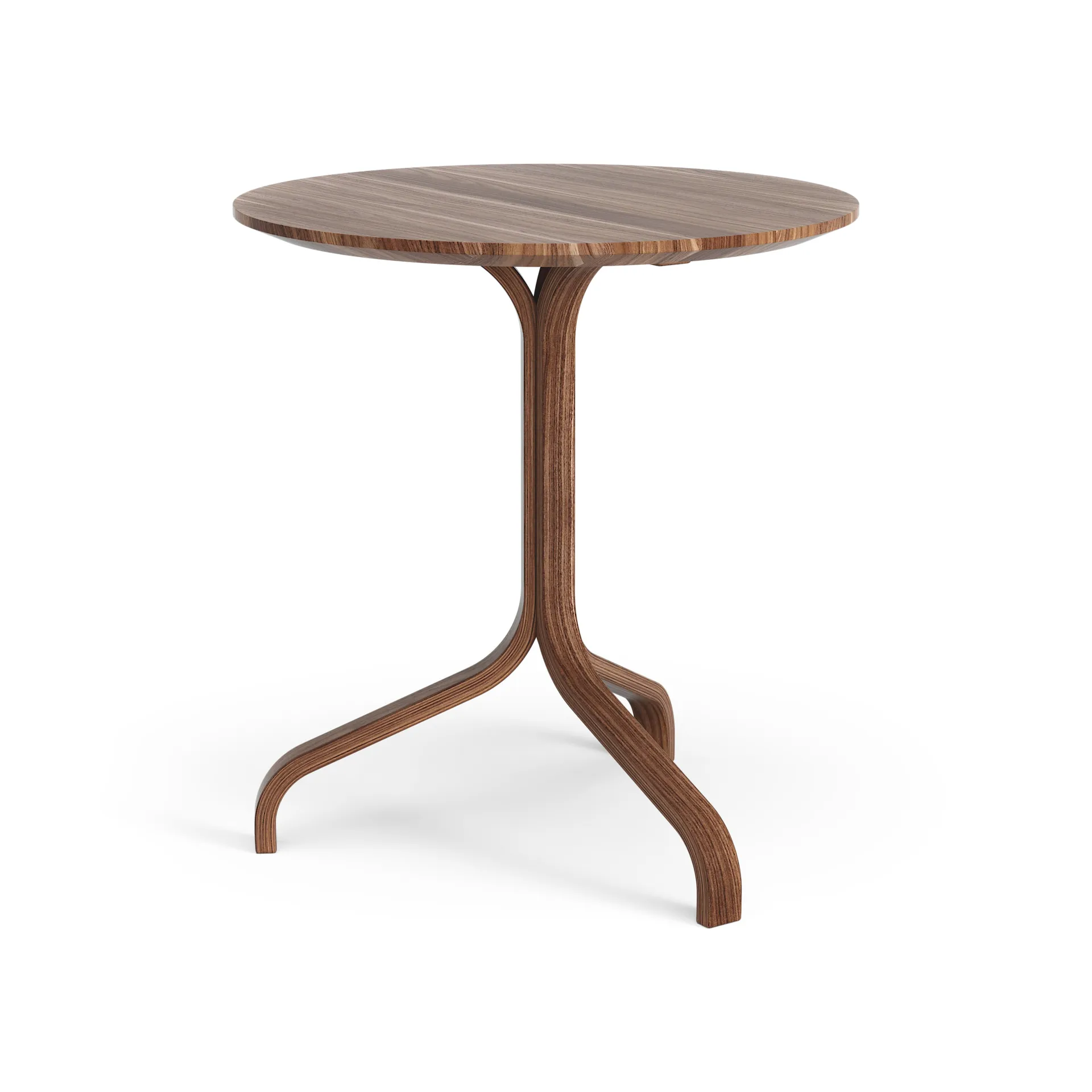 Lamino table Ø46x49 cm, Oiled walnut Swedese Lamino table Ø46x49 cm, Oiled walnut Swedese