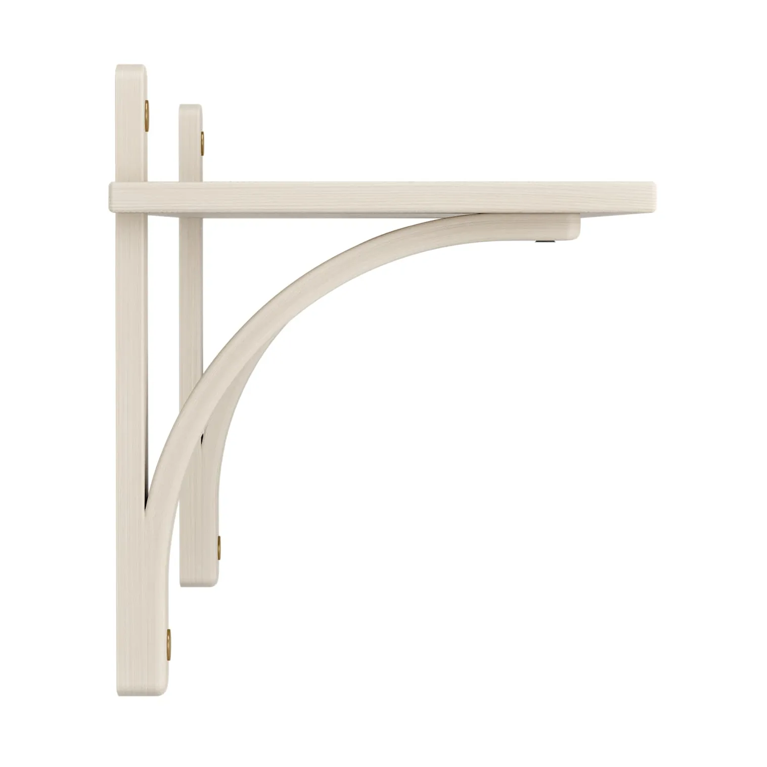 Levi shelf 1 shelf level, White pigmented ash-brass, 90 cm Swedese