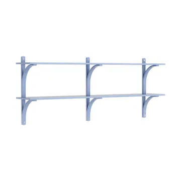 Levi shelf - Ilke blue-stainless steel, 2 shelves, 180 cm - Swedese