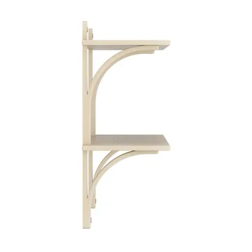 Levi shelf - Lacquered ash-brass, 2 shelves, 90 cm - Swedese