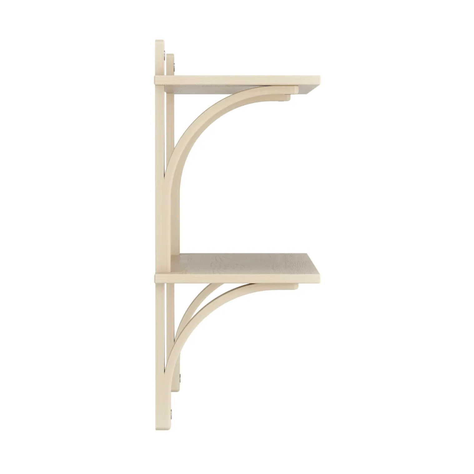 Levi shelf, Lacquered ash-stainless steel, 2 shelves, 90 cm Swedese