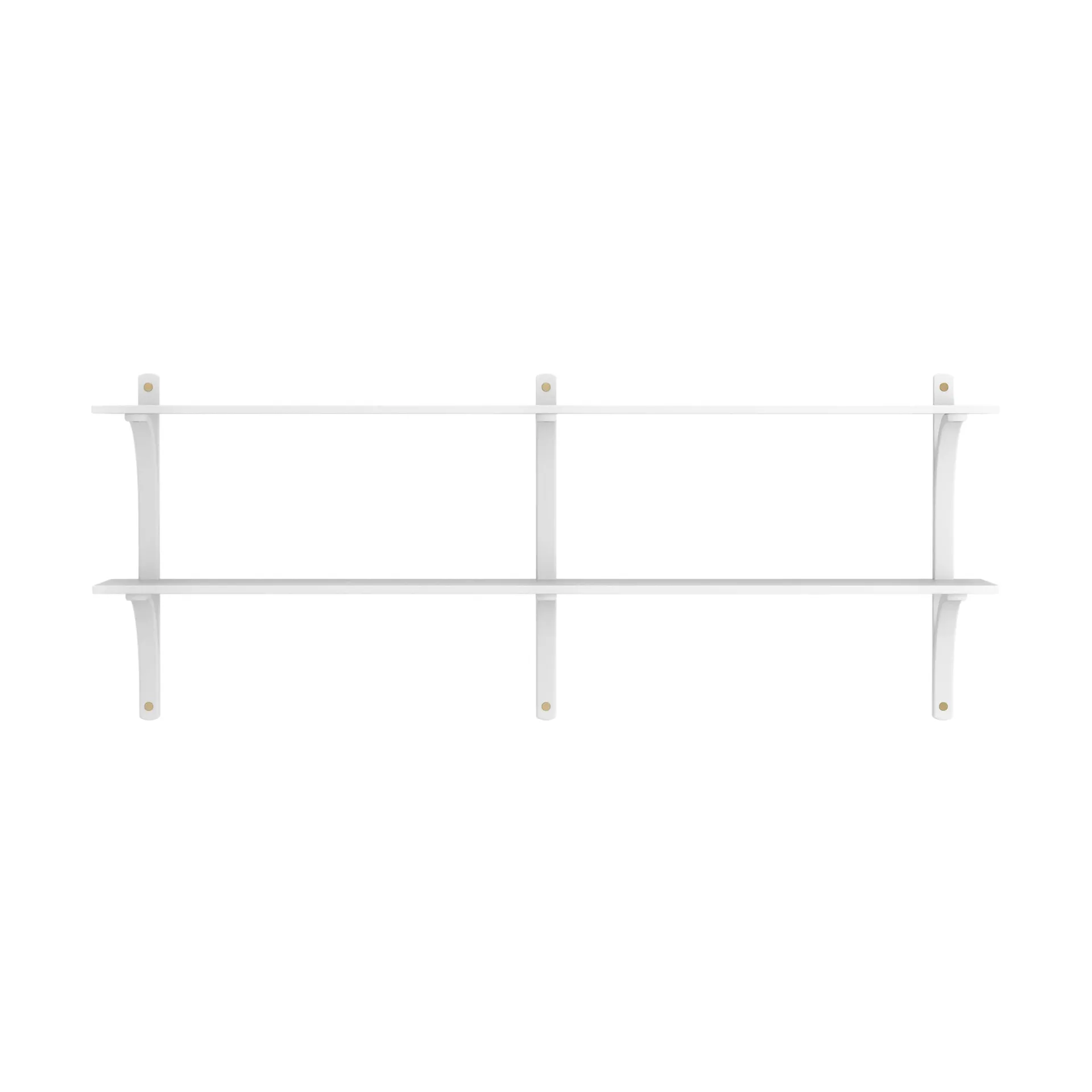 Levi shelf, White ash-brass, 2 shelves, 180 cm Swedese