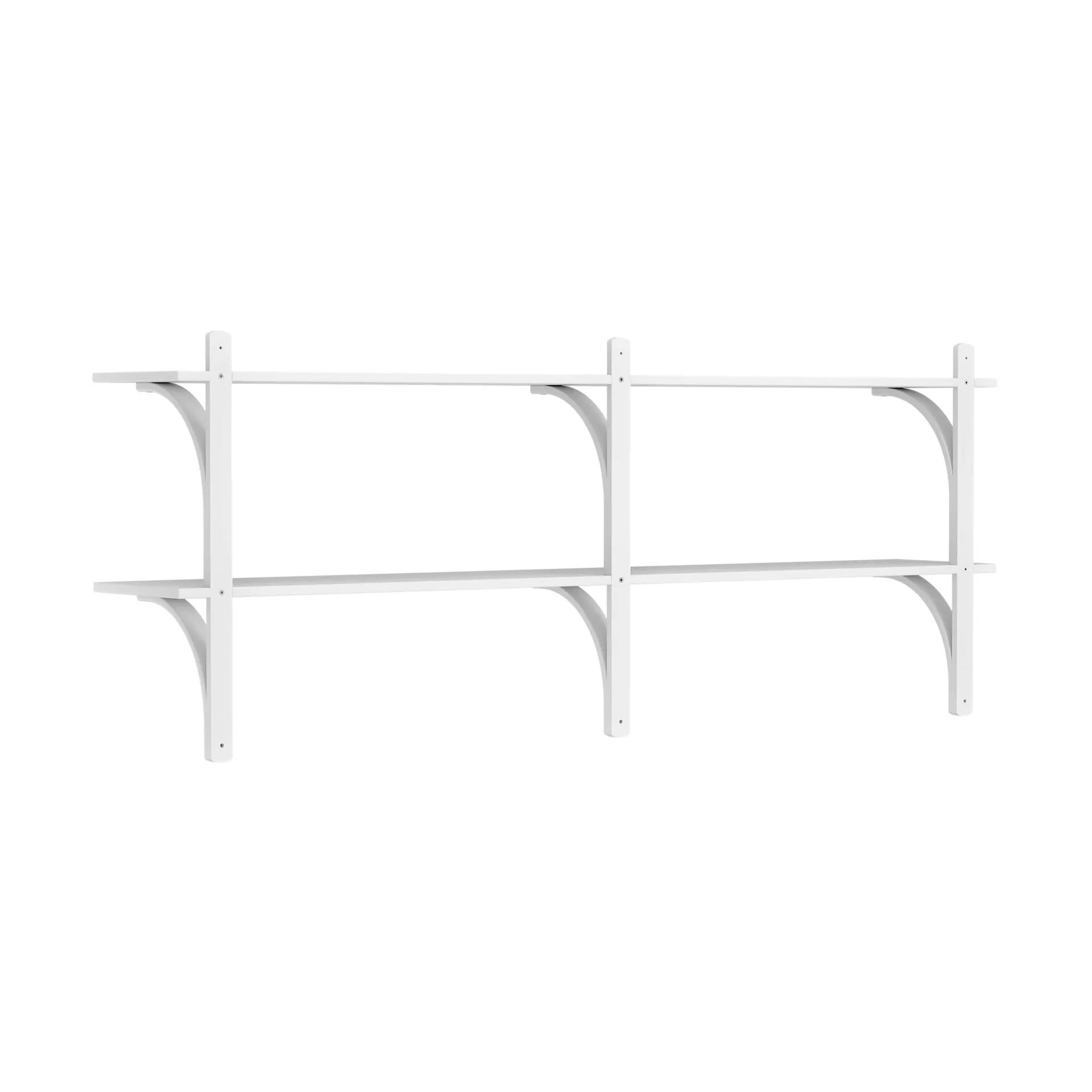 Levi shelf, White ash-brass, 2 shelves, 180 cm Swedese