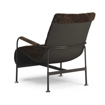 Serpentine armchair - Sheepskin Espresso dark brown - Swedese