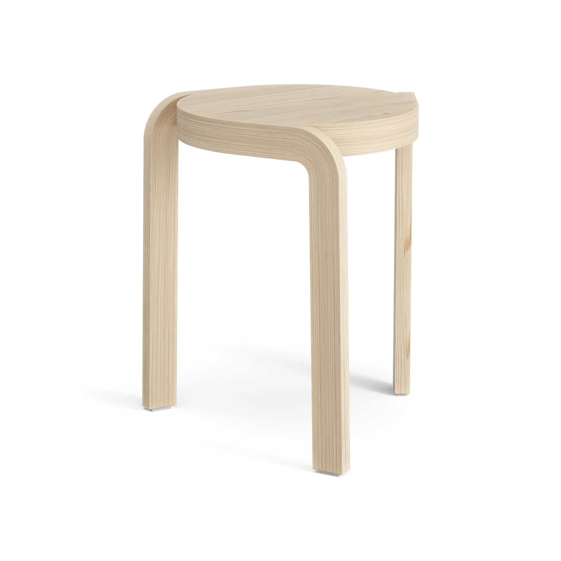 Spin round stool H44 cm, Ash lackered, Ø32x44 cm Swedese