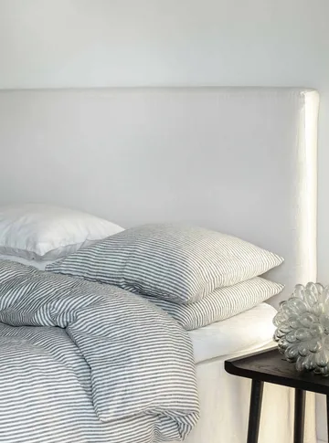 Duvet cover linen 140x200 cm - Grey/white - Tell Me More