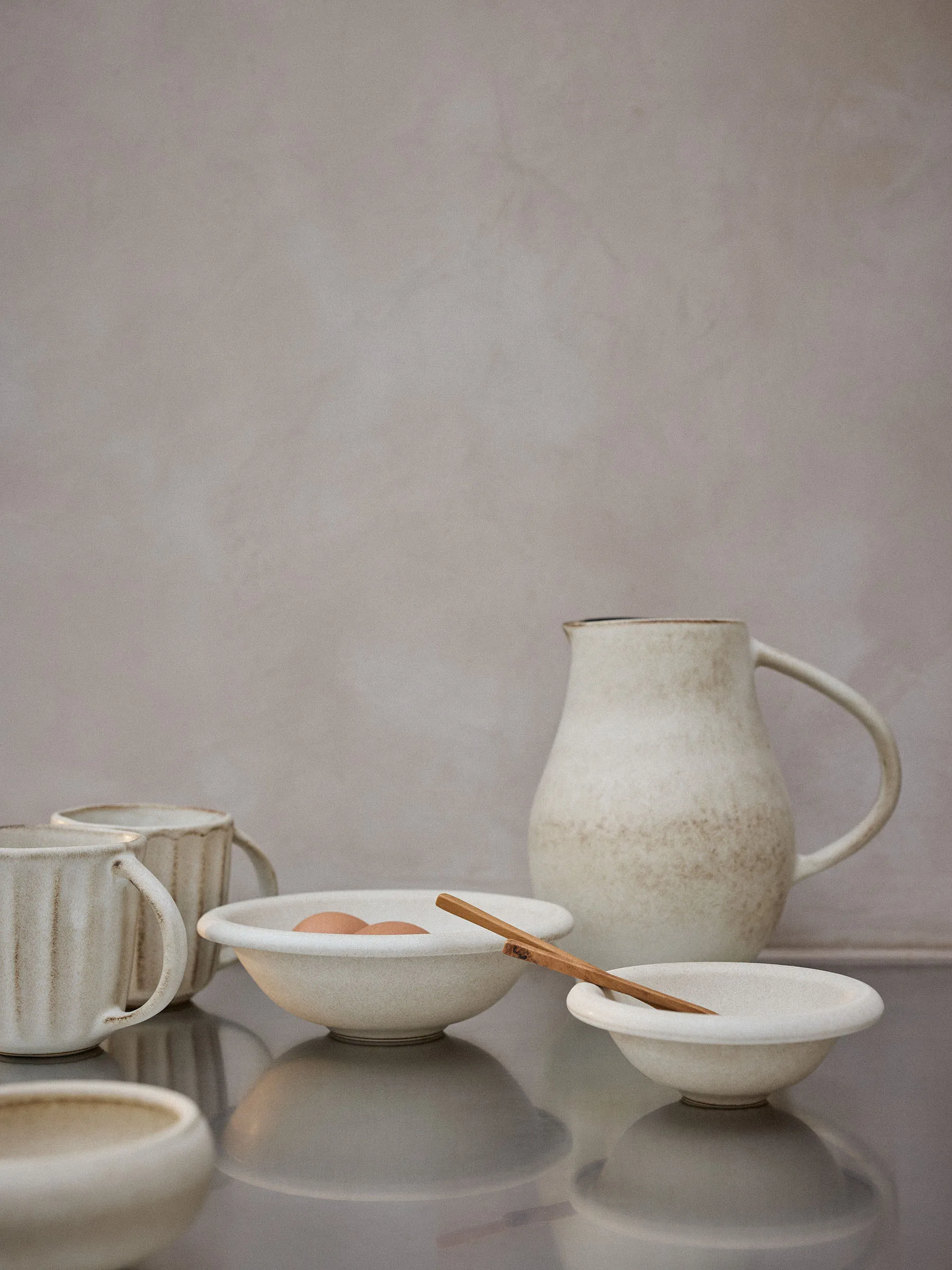 Elba bowl, Sand beige, Ø18 cm Tell Me More
