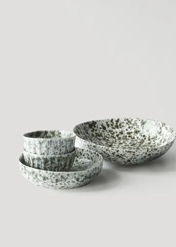 Rivoli bowl small Ø14 cm - Green splatter - Tell Me More