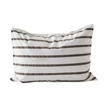 Tell Me More striped pillowcase cotton - Taupe, 50x60 cm - Tell Me More