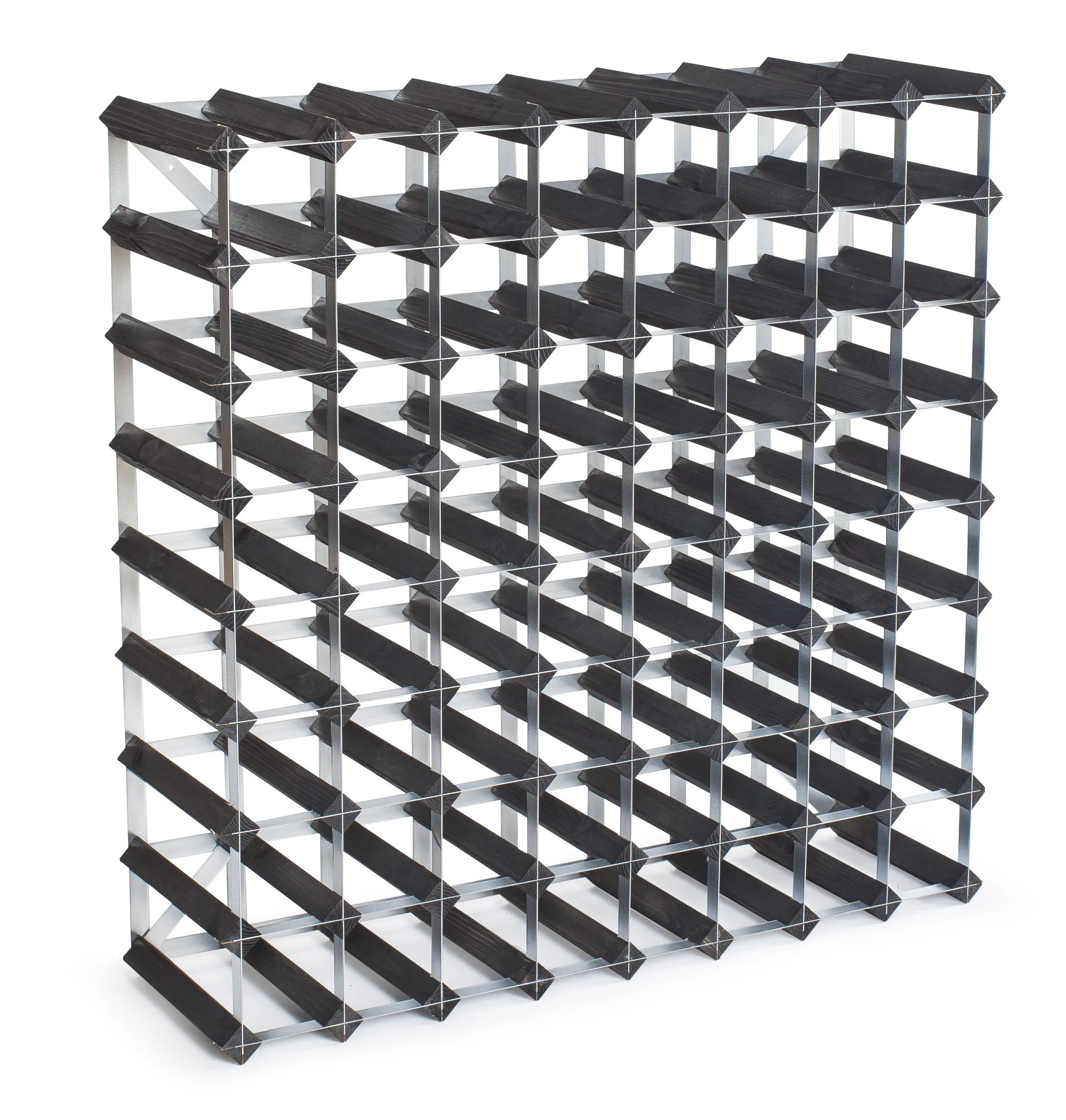 The Swedish Wine Rack Factory wine rack 72 bottles expandable, Black The Swedish Wine Rack Factory