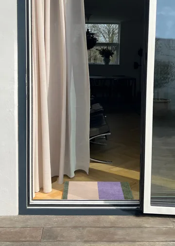 Stripes doormat horizontal - Lilac-ivory-green, 40x60 cm - tica copenhagen
