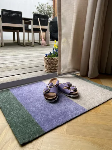 Stripes doormat horizontal - Lilac-ivory-green, 40x60 cm - tica copenhagen