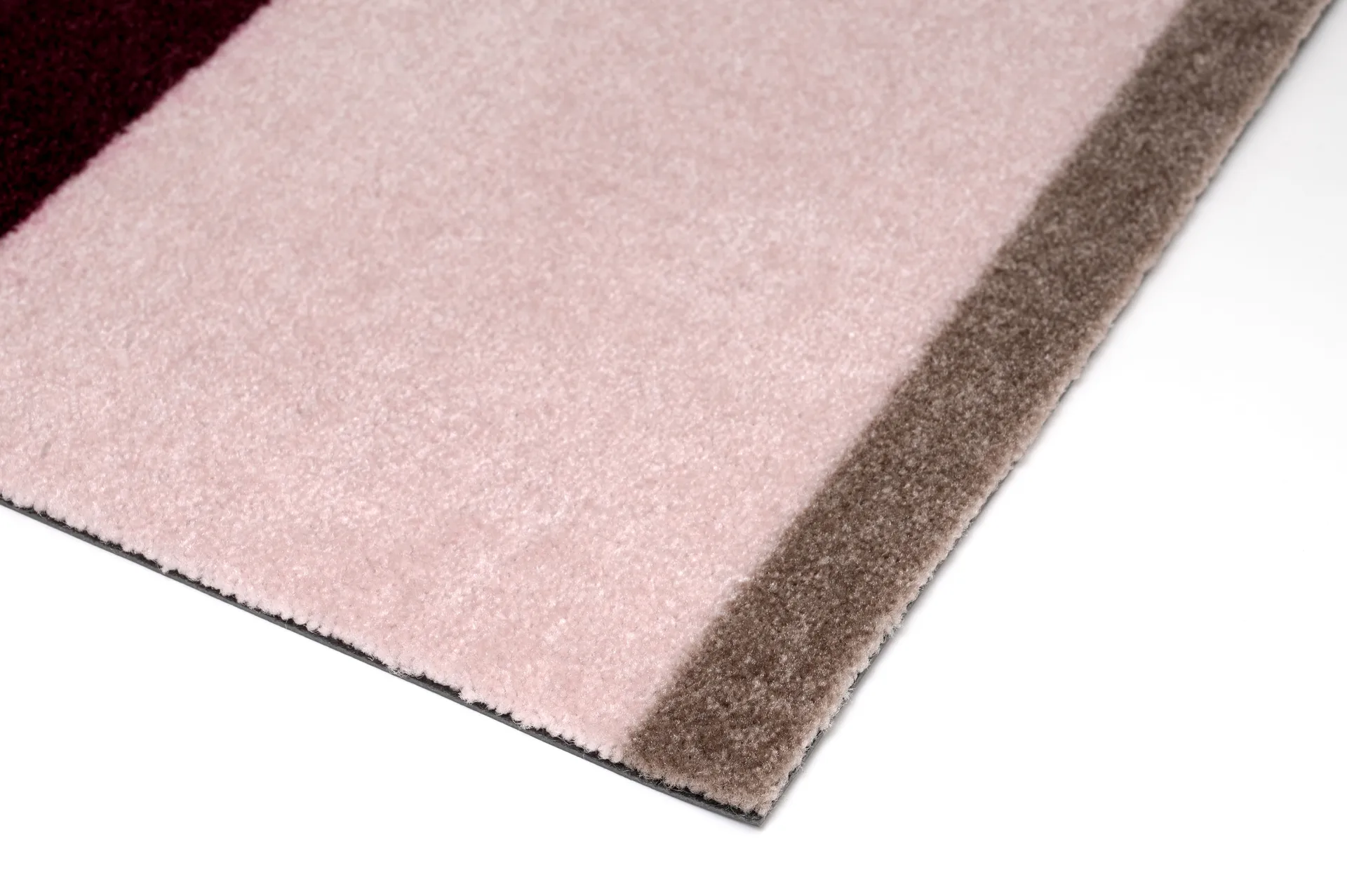 Stripes hallway rug horizontal, Bordeaux-rose-sand, 67x120 cm tica copenhagen