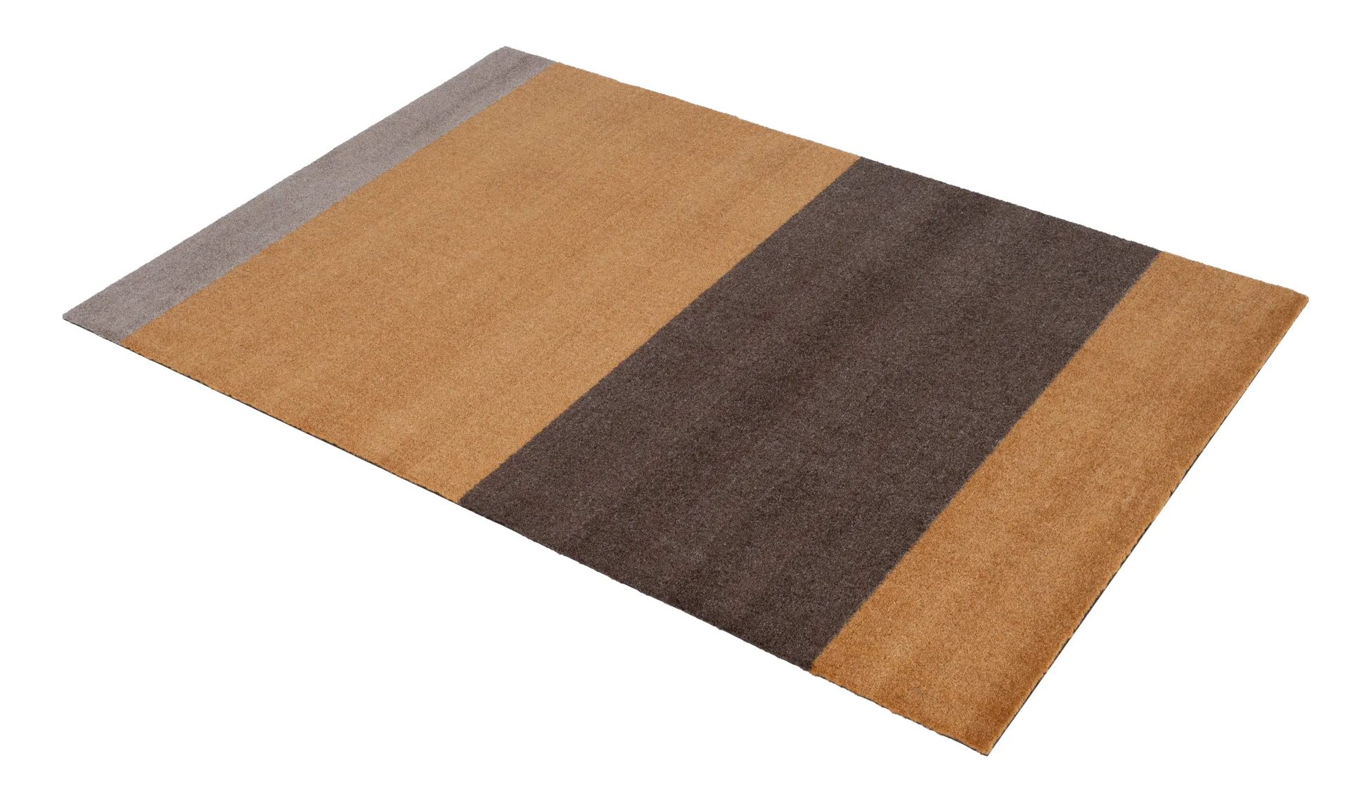Stripes hallway rug horizontal, Dijon-brown-sand. 90x130 cm tica copenhagen