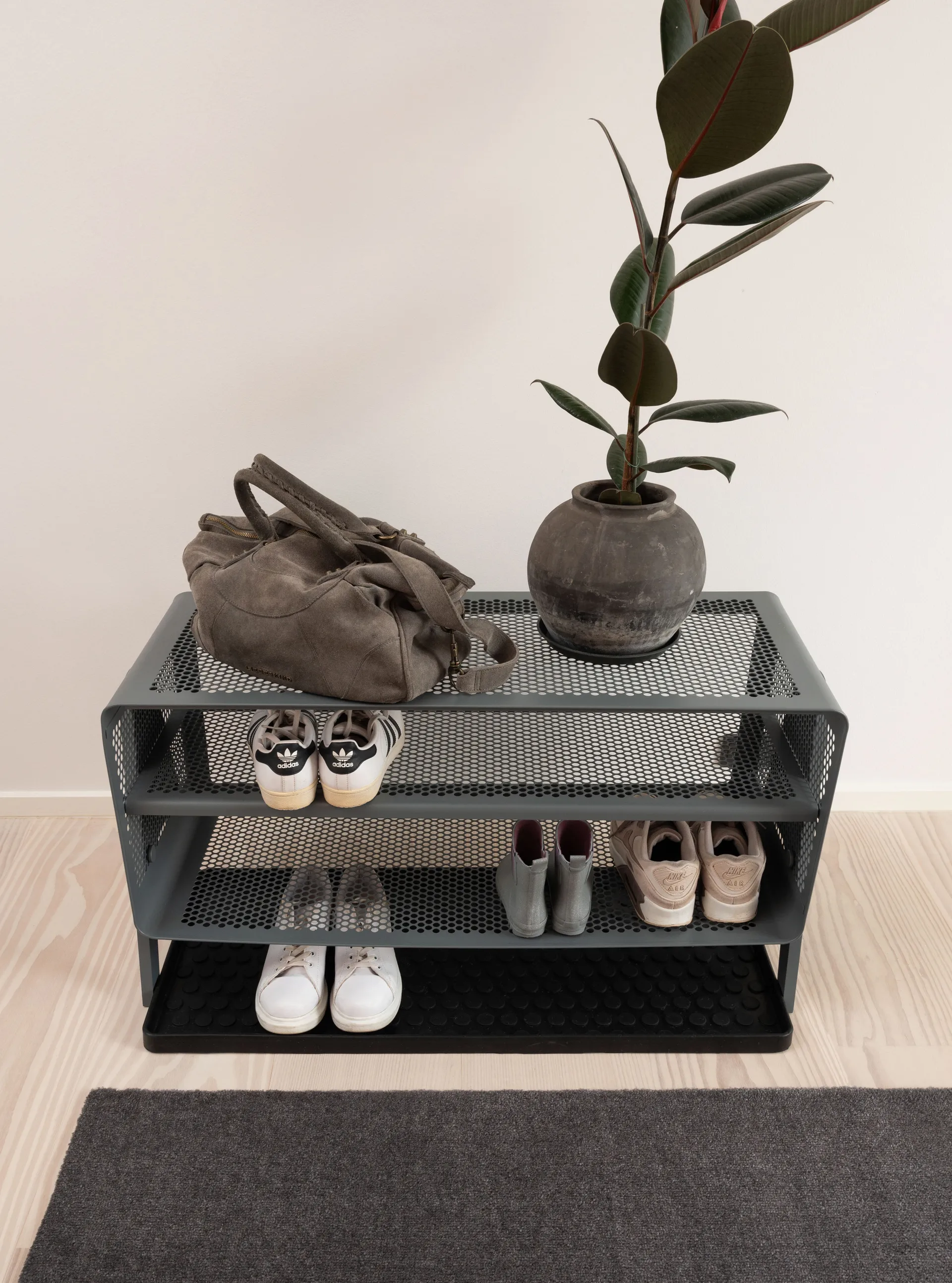 Tica Rack Floor large shelf, Steelgrey tica copenhagen
