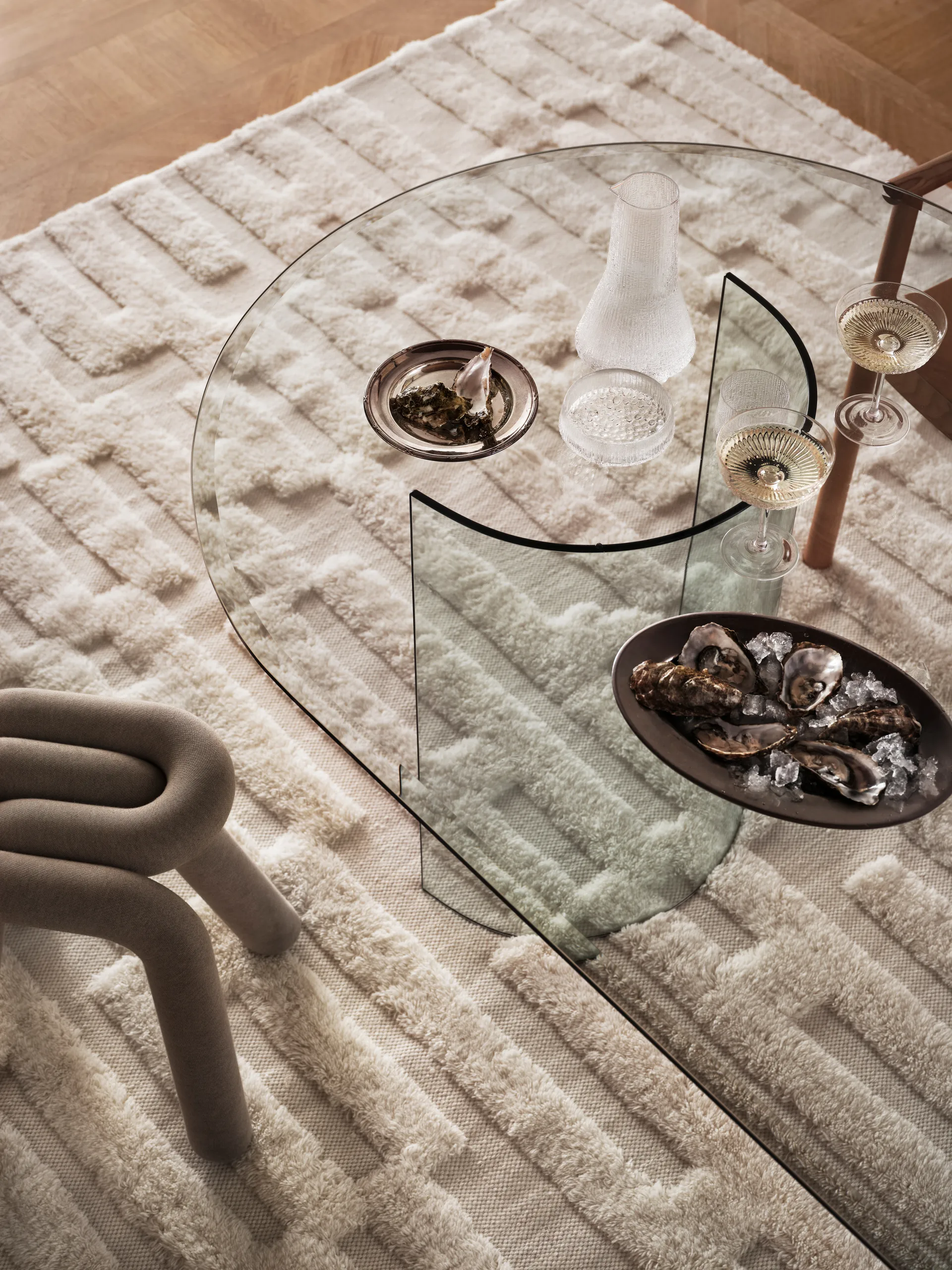 Bielke wool carpet 280x380 cm, Offwhite Tinted