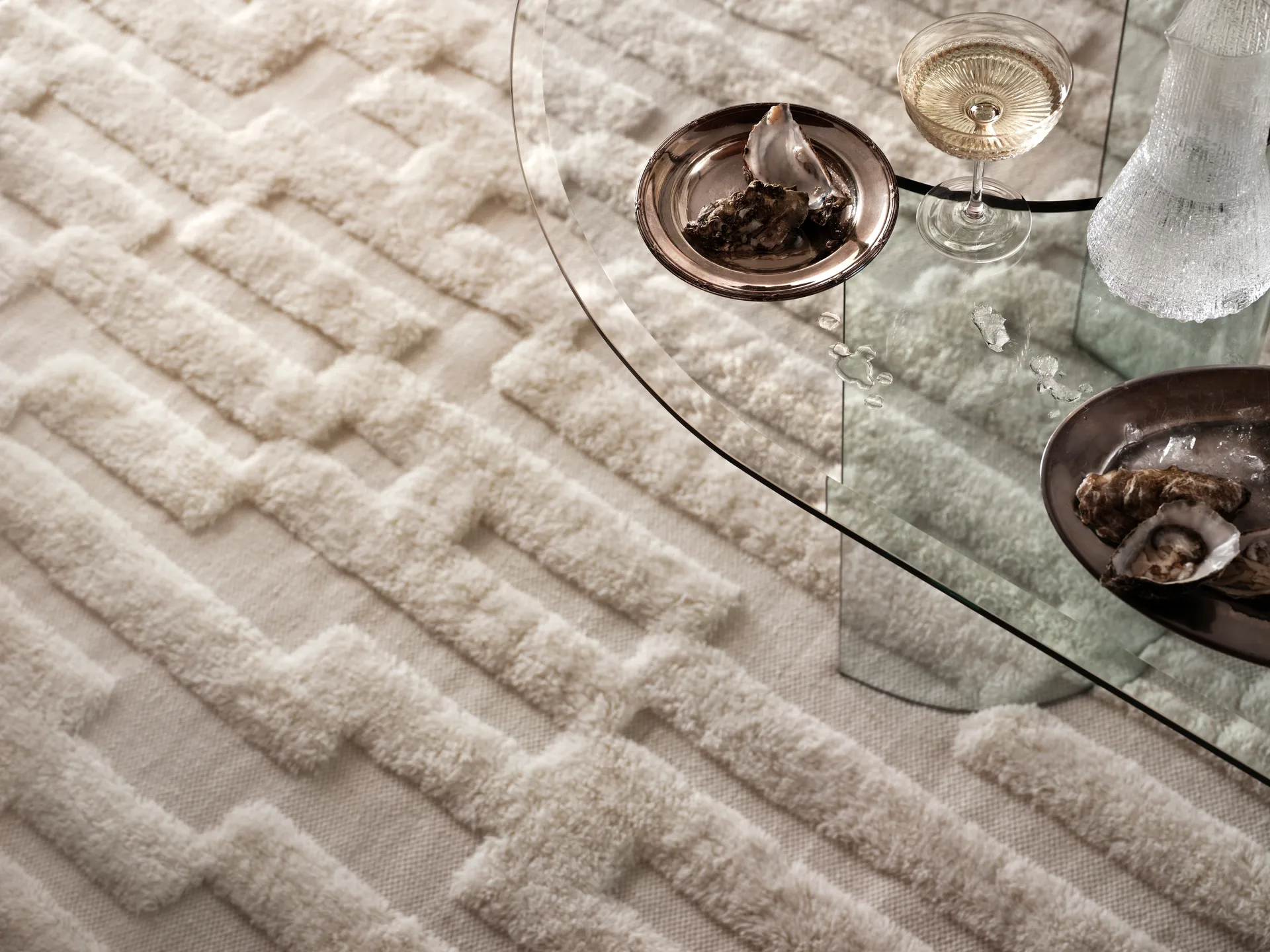 Bielke wool carpet 280x380 cm, Offwhite Tinted