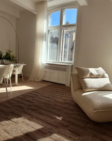 Bielke wool rug 250x350 cm - Dark beige - Tinted