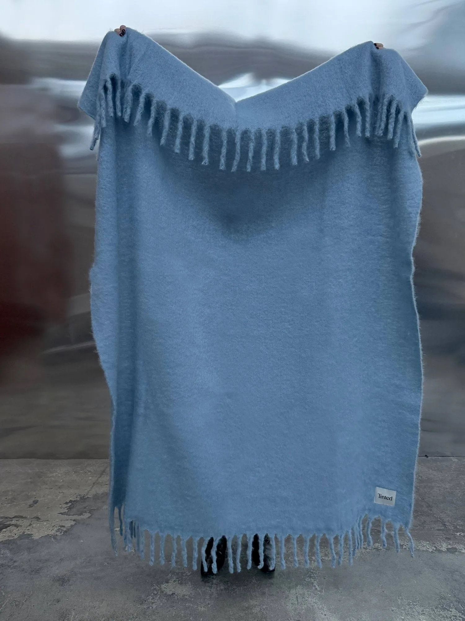 Fridh mohair throw, Blue, 130x170 cm Tinted