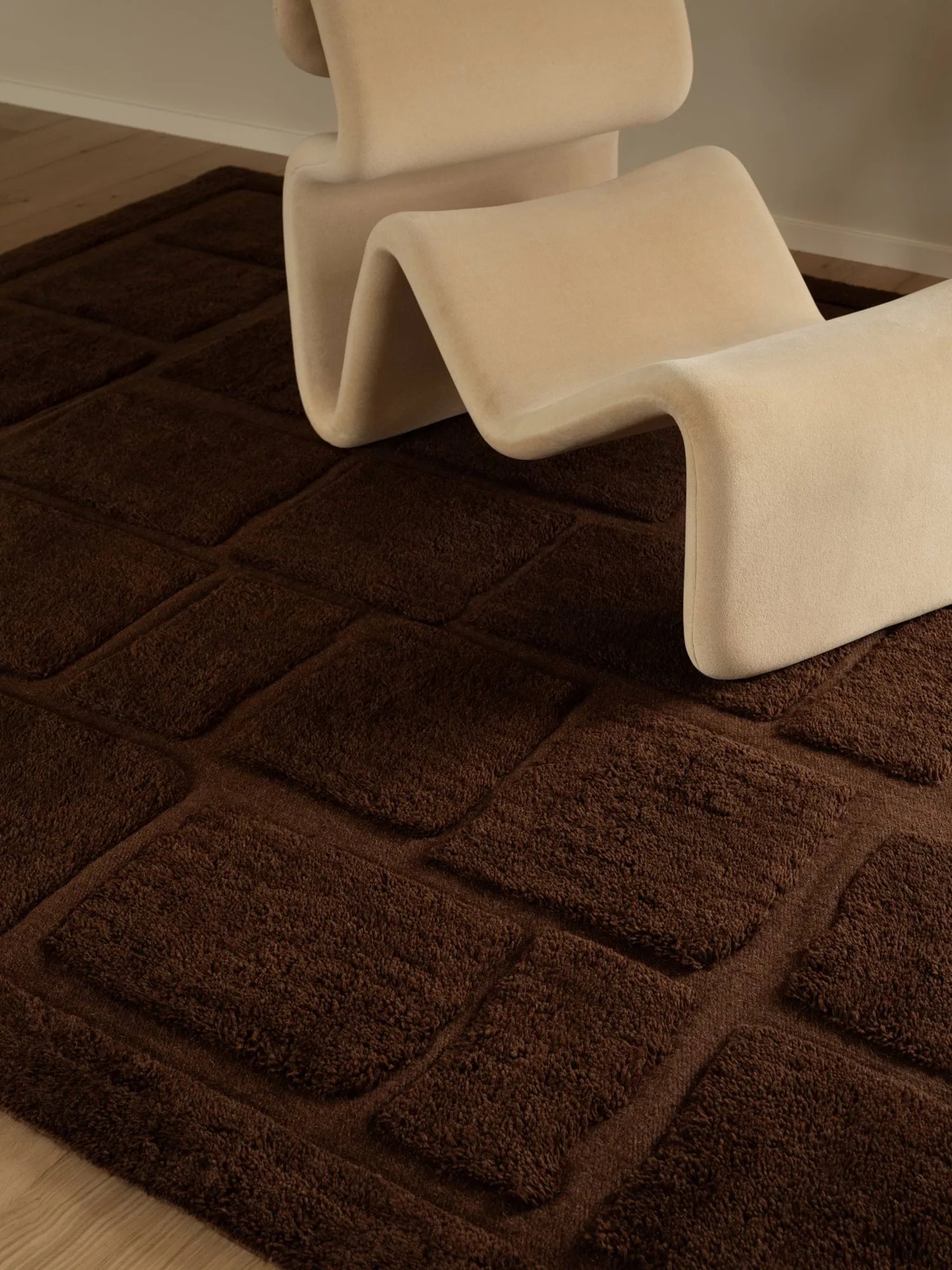 Wandel wool rug, Brown, 200x300 cm Tinted