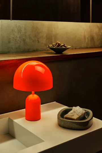 Bell portable LED table lamp 28 cm - Fluoro (red) - Tom Dixon