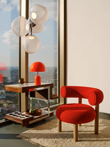 Bell portable LED table lamp 28 cm - Fluoro (red) - Tom Dixon