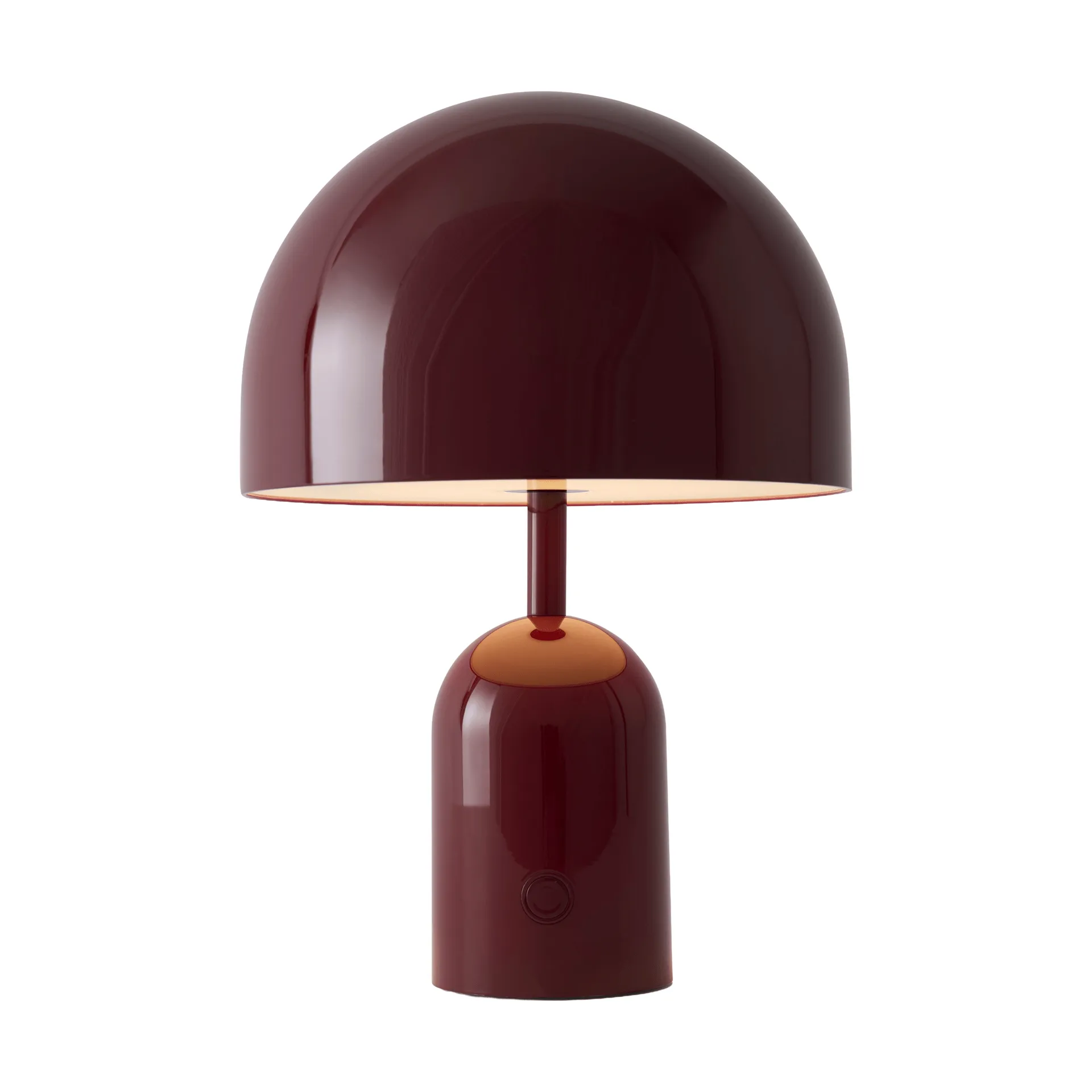 Bell portable LED table lamp 28 cm v.2, Burgundy (wine red) Tom Dixon