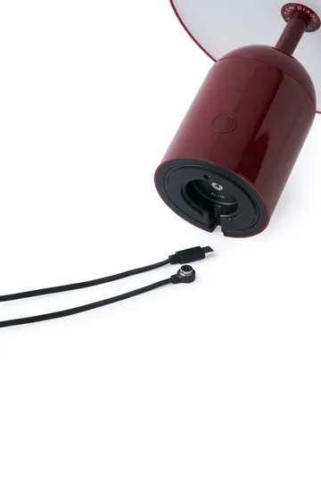 Bell portable LED table lamp 28 cm v.2 - Burgundy (wine red) - Tom Dixon