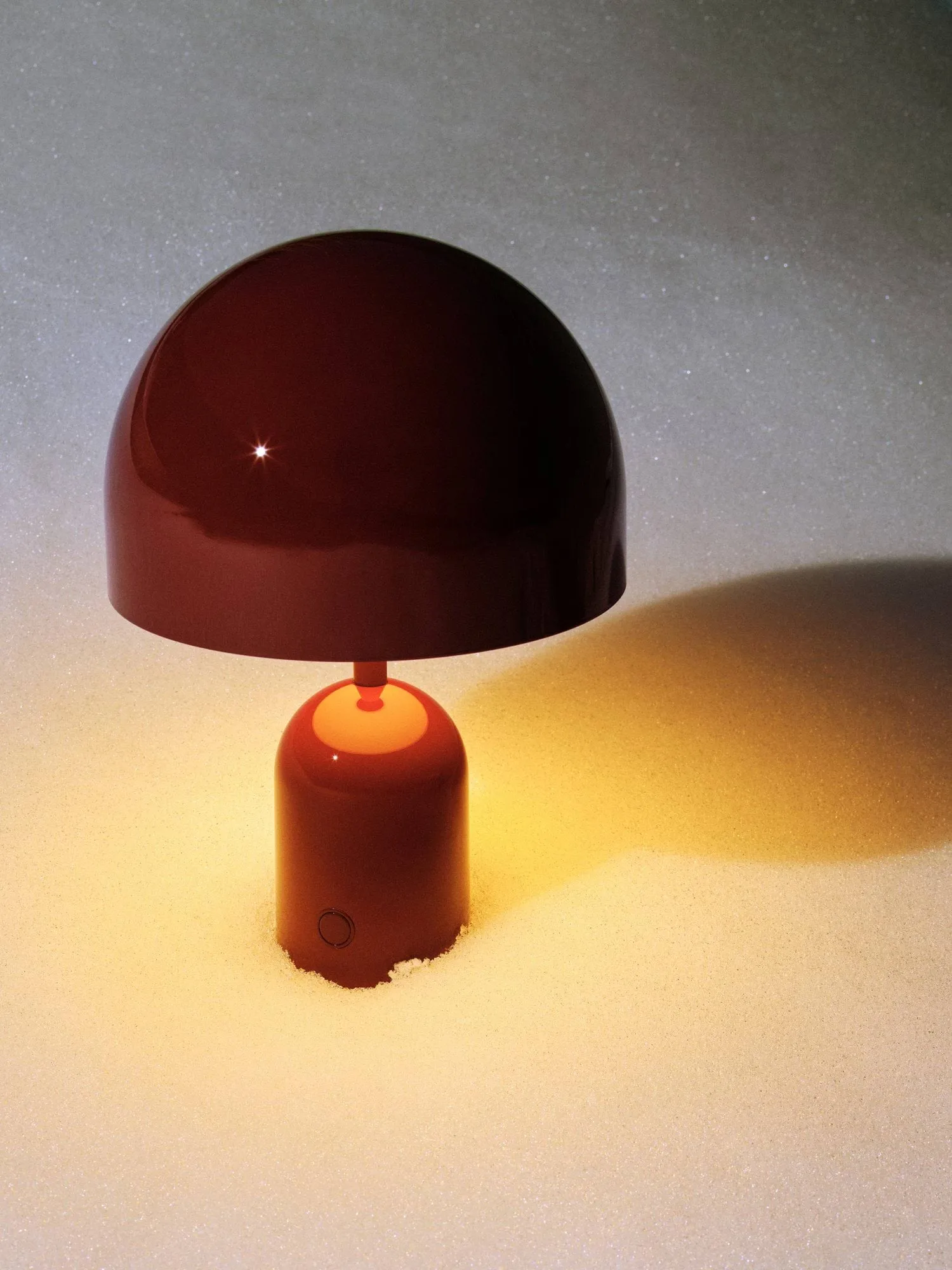 Bell portable LED table lamp 28 cm v.2, Burgundy (wine red) Tom Dixon