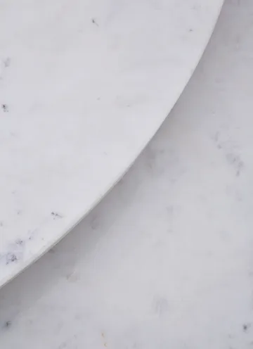 Screw café table Ø90 cm - White marble-cast iron - Tom Dixon
