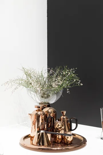 Tank vase large 36 cm - Clear-copper - Tom Dixon