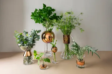 Tank vase large 36 cm - Clear-copper - Tom Dixon