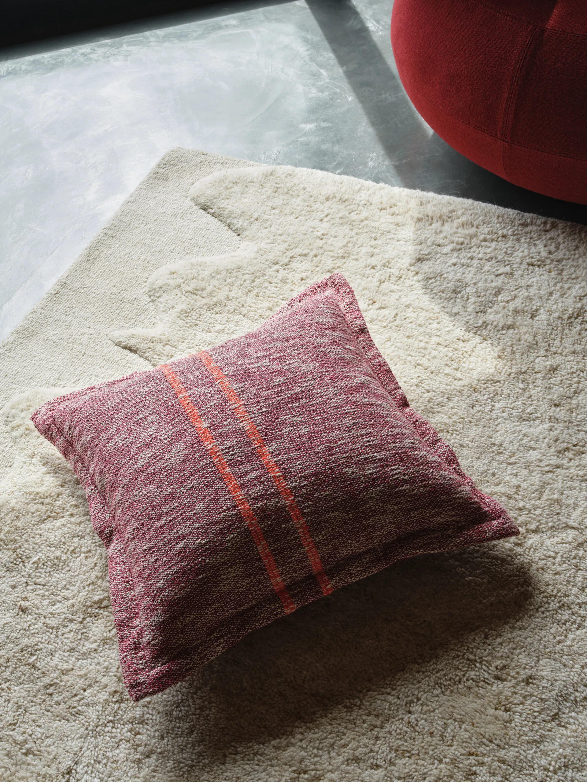 Track decorative cushion, Burgundy, 56x56 cm Tom Dixon