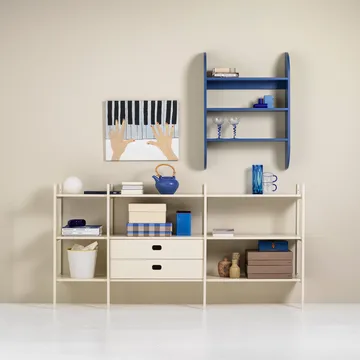 Portal bookcase small, Off white, 201 cm - TÔNN furniture