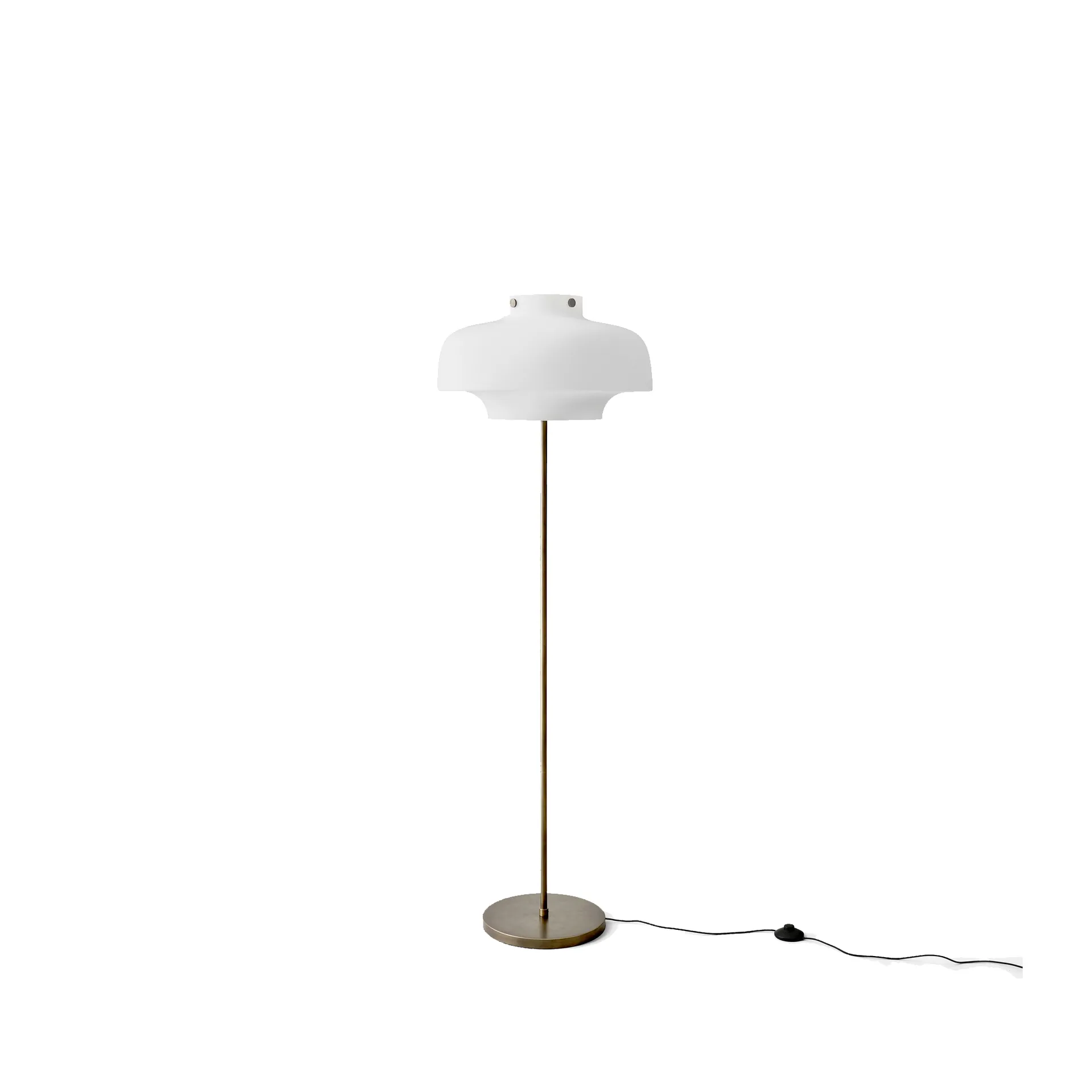 Copenhagen SC14 floor lamp, Opal, stand brass &Tradition