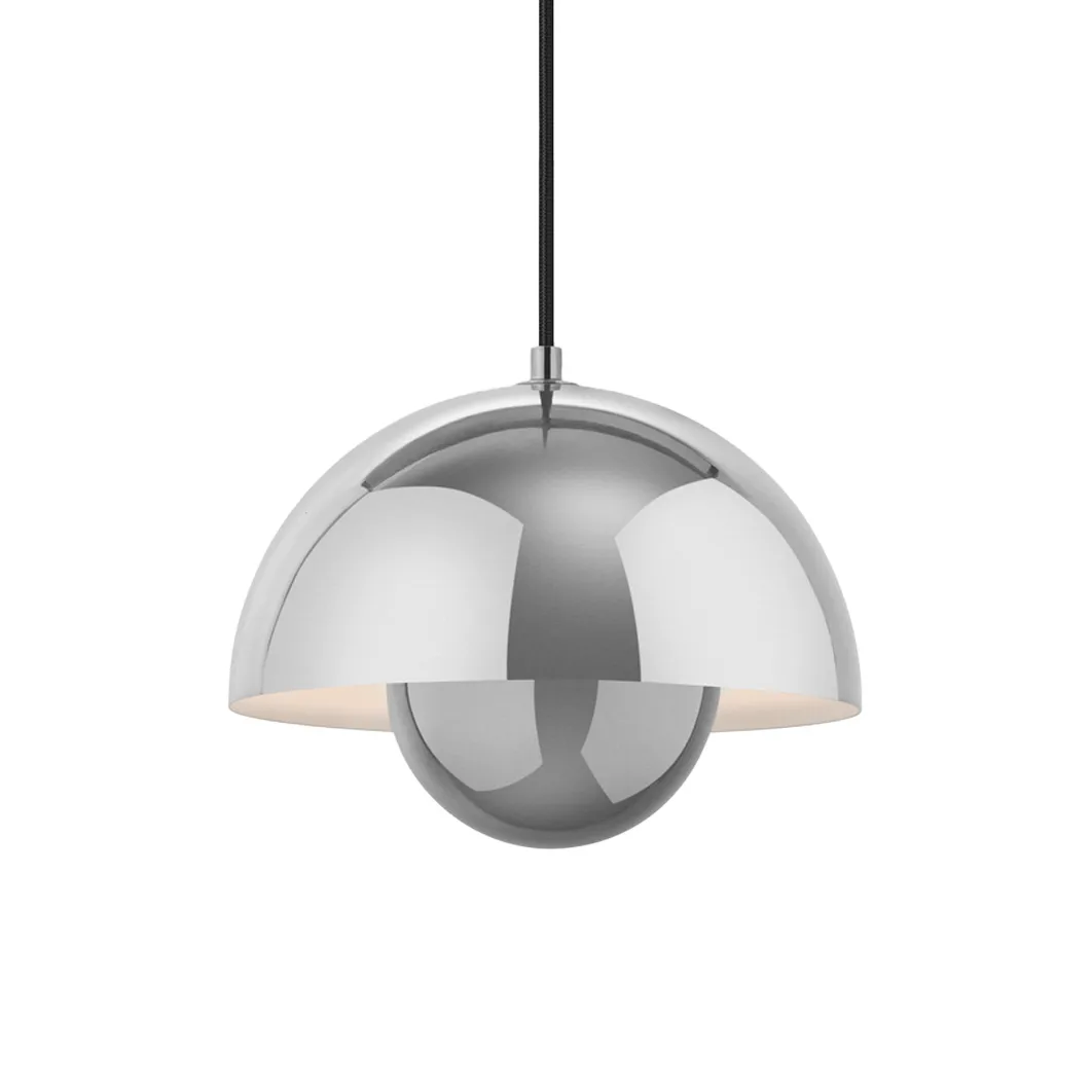 Flowerpot VP1 pendant lamp, Chrome-plated &Tradition