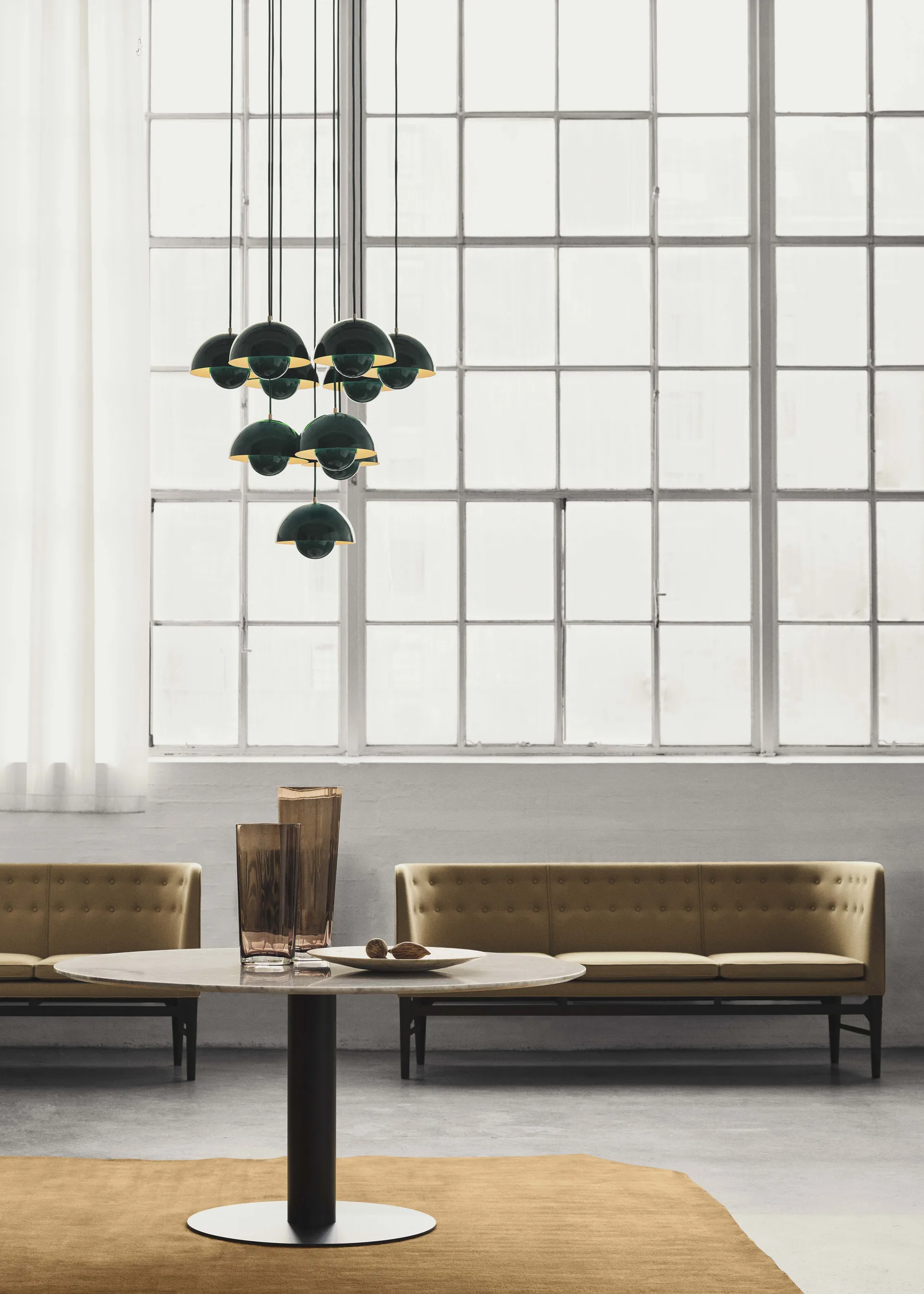Flowerpot VP1 pendant lamp, Stone blue &Tradition