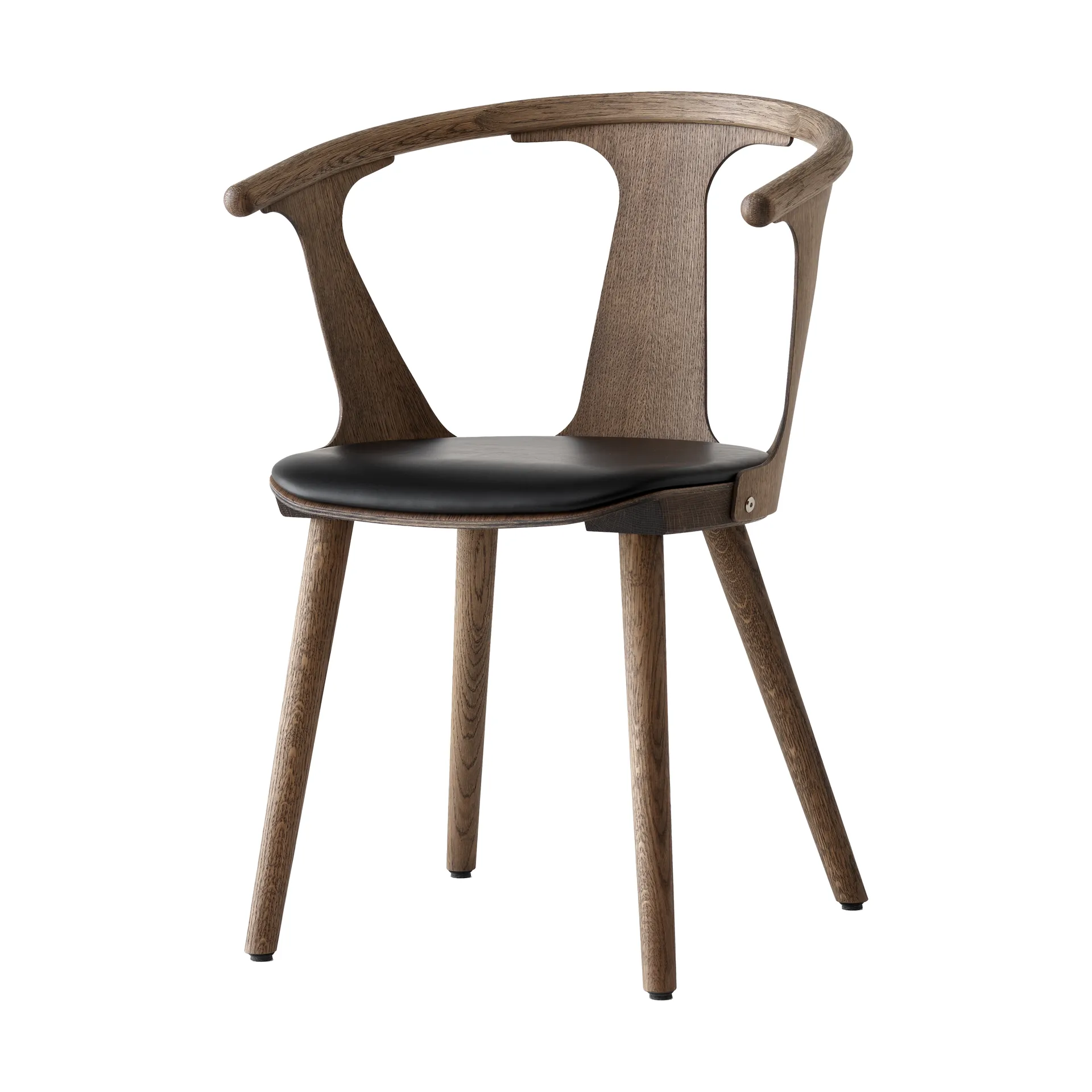 In Between SK2 chair, Smoked oiled oak-Noble black leather &Tradition