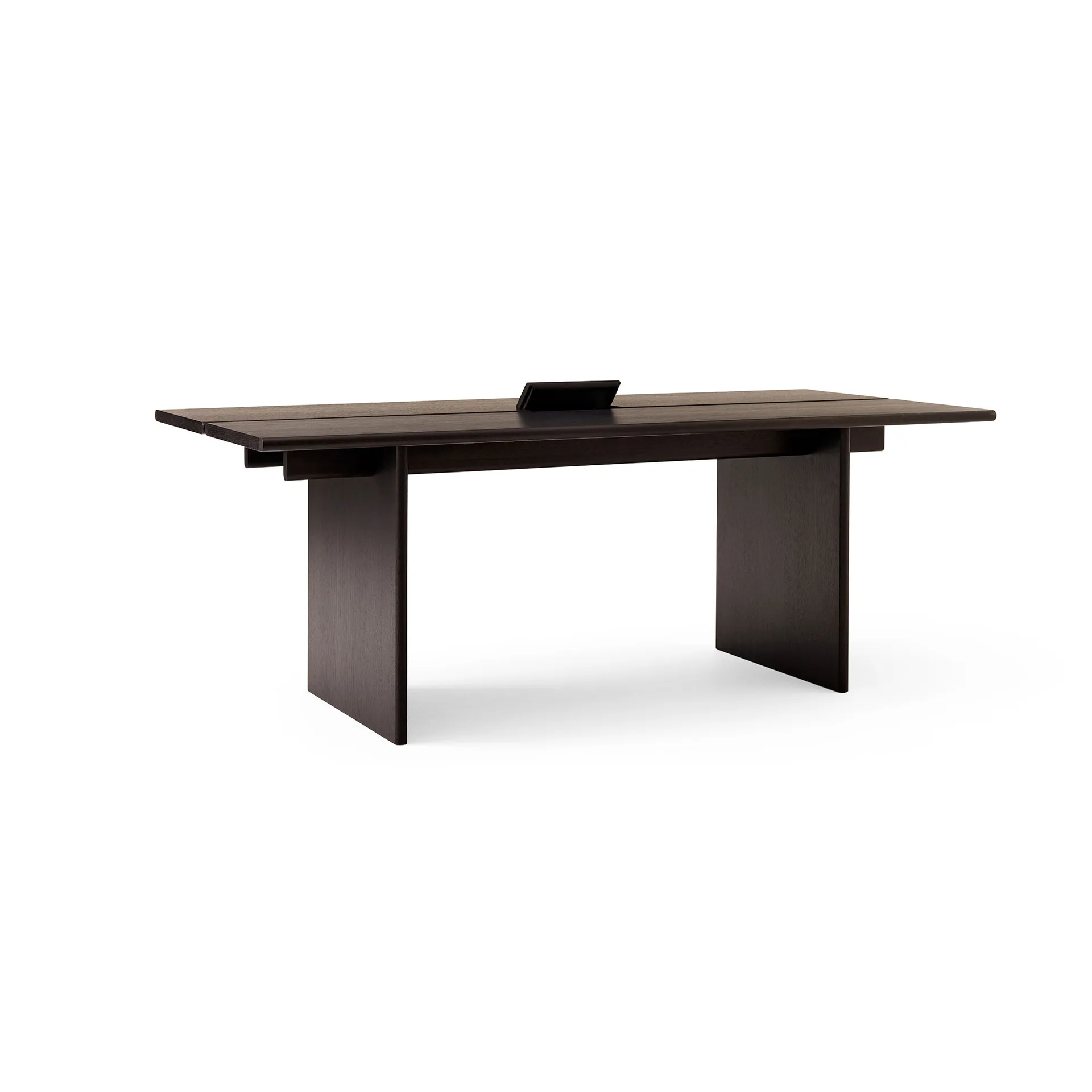 Ita OS1 dining table with cable management 95x200 cm, Dark stained oak &Tradition