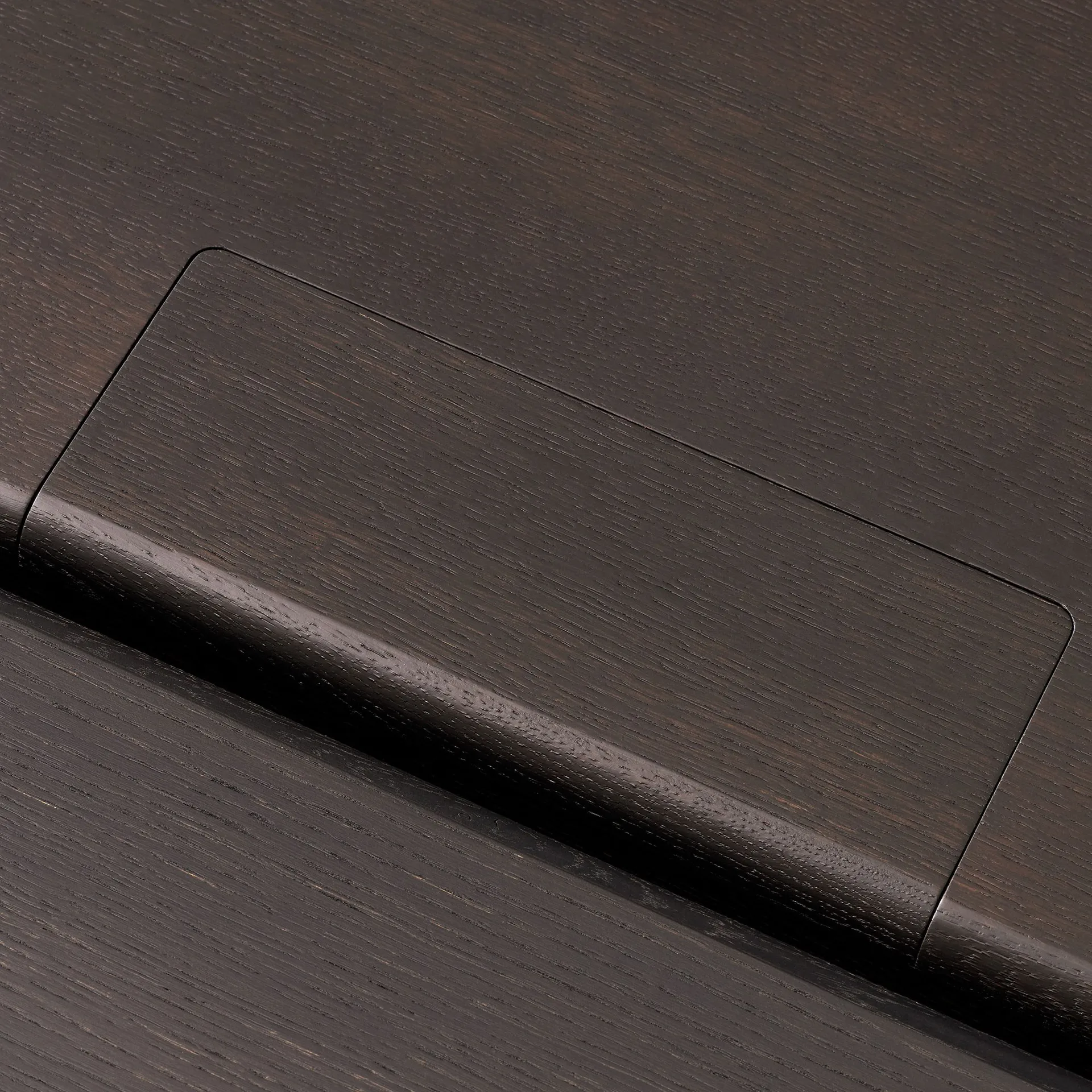 Ita OS1 dining table with cable management 95x200 cm, Dark stained oak &Tradition