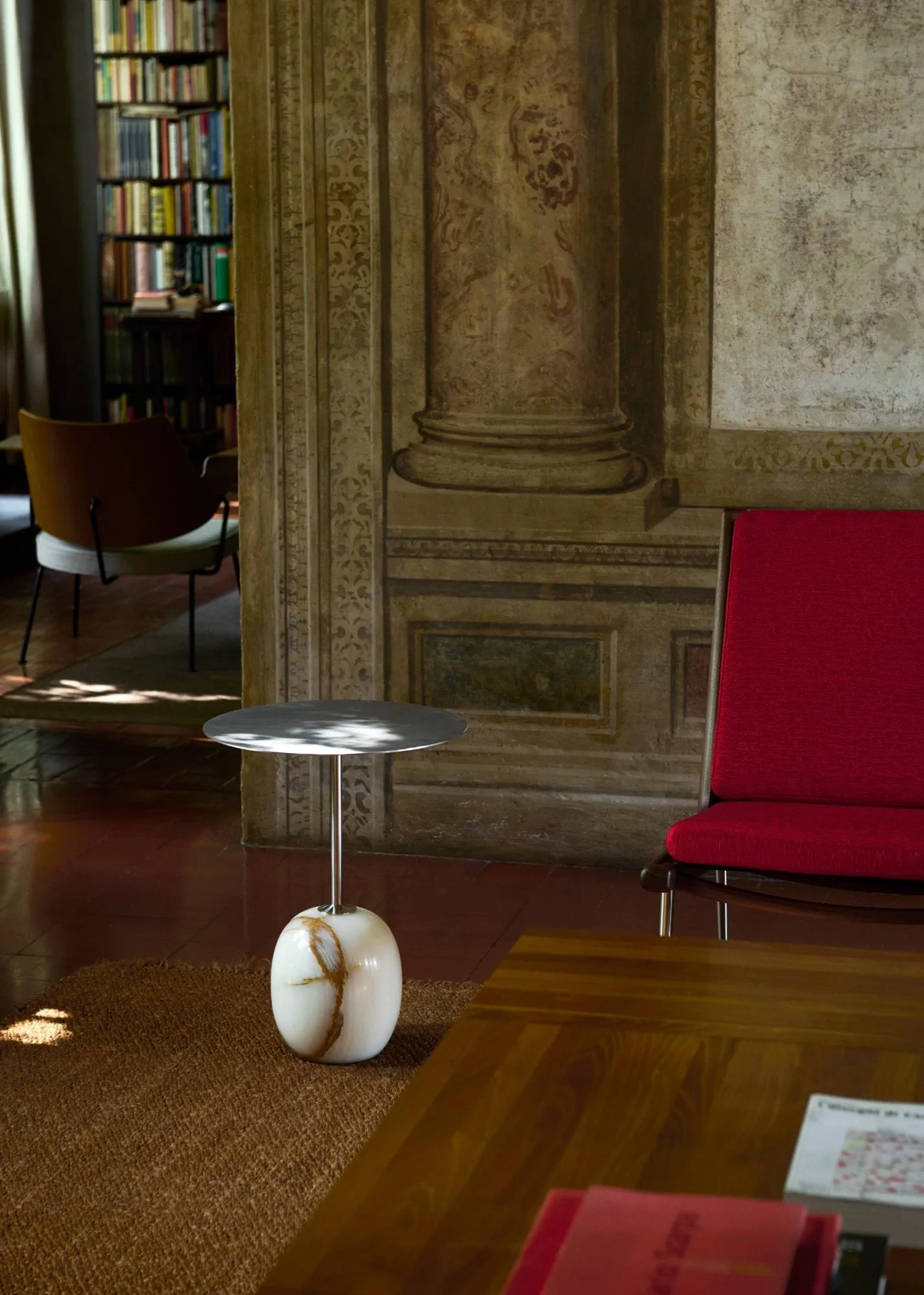 Lato side table LN8, Deep green-verde grigio, Ø40x50 cm &Tradition