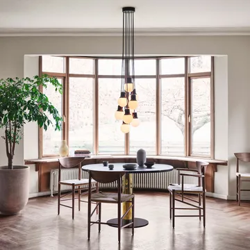 Mass Light NA6 pendant lamp - Black marble/white, nero marquina - &Tradition