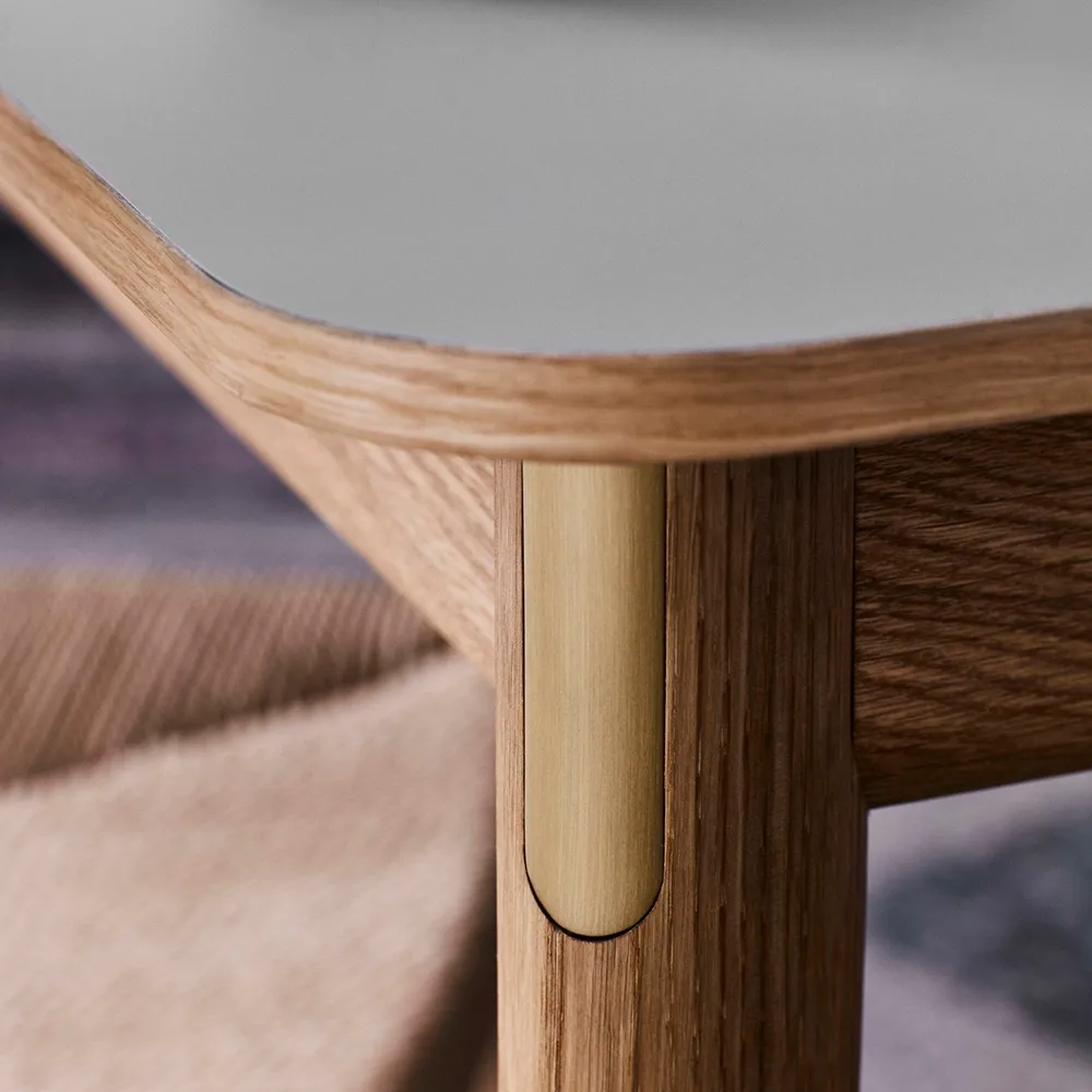 Patch HW1 dining table, Cacao orinoco. oiled walnut stand &Tradition
