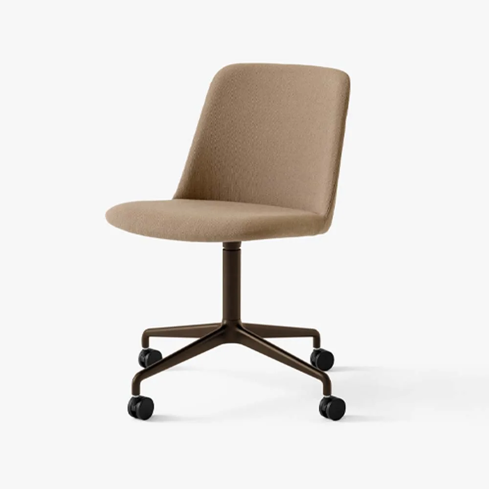 Rely HW23 office chair, Fabric hallingdal 224 peanut, bronze base &Tradition