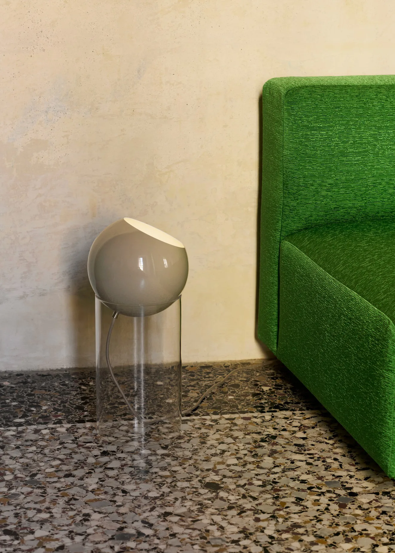 Topan VP14 floor lamp 46,5 cm, Clear-grey beige &Tradition