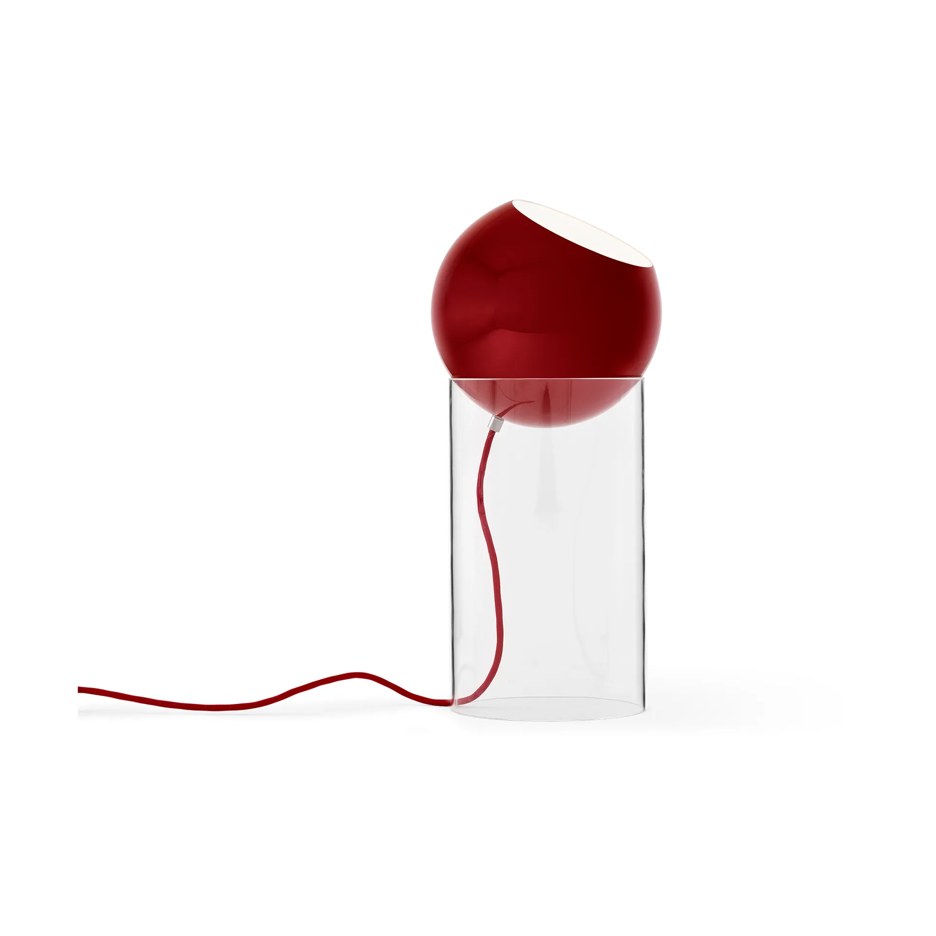 Topan VP14 floor lamp 46,5 cm, Clear-vermilion red &Tradition