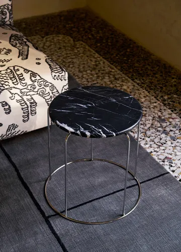 Wire Stool VP11 tabletop Ø38 cm - Marble Nero Marquina - &Tradition