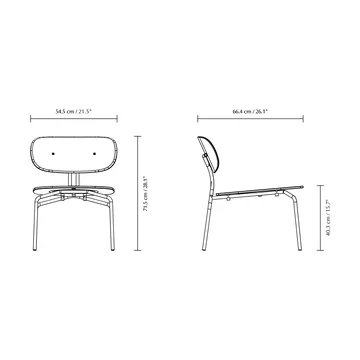 Curious lounge chair - Oak-brass - Umage