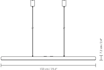 Hazel Branch 1.5m pendant - White-brass - Umage