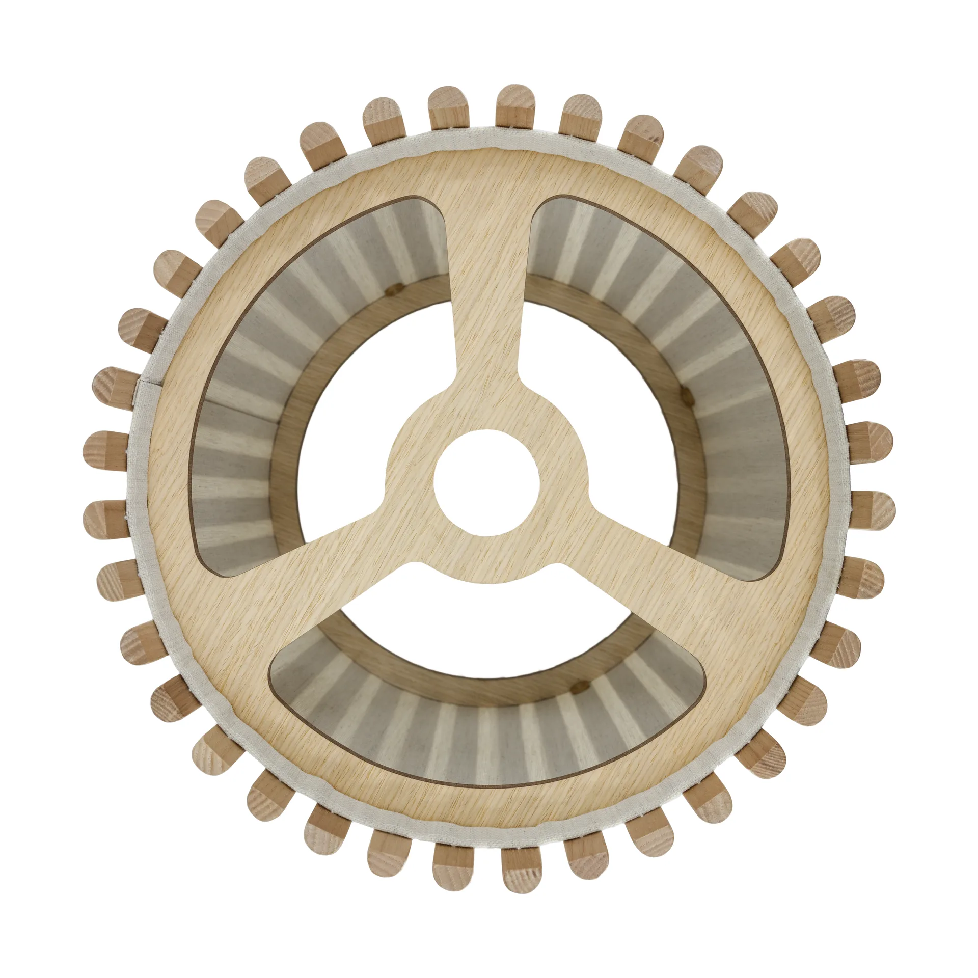 Komorebi pendant large, Circle oak-black Umage
